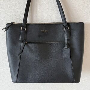 Kate Spade Black Saffiano Leather Large Tote Bag - Work & Travel Essential